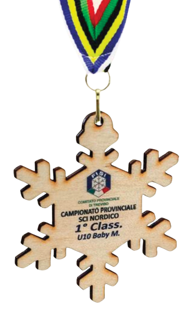 Medaglia a fiocco di legno