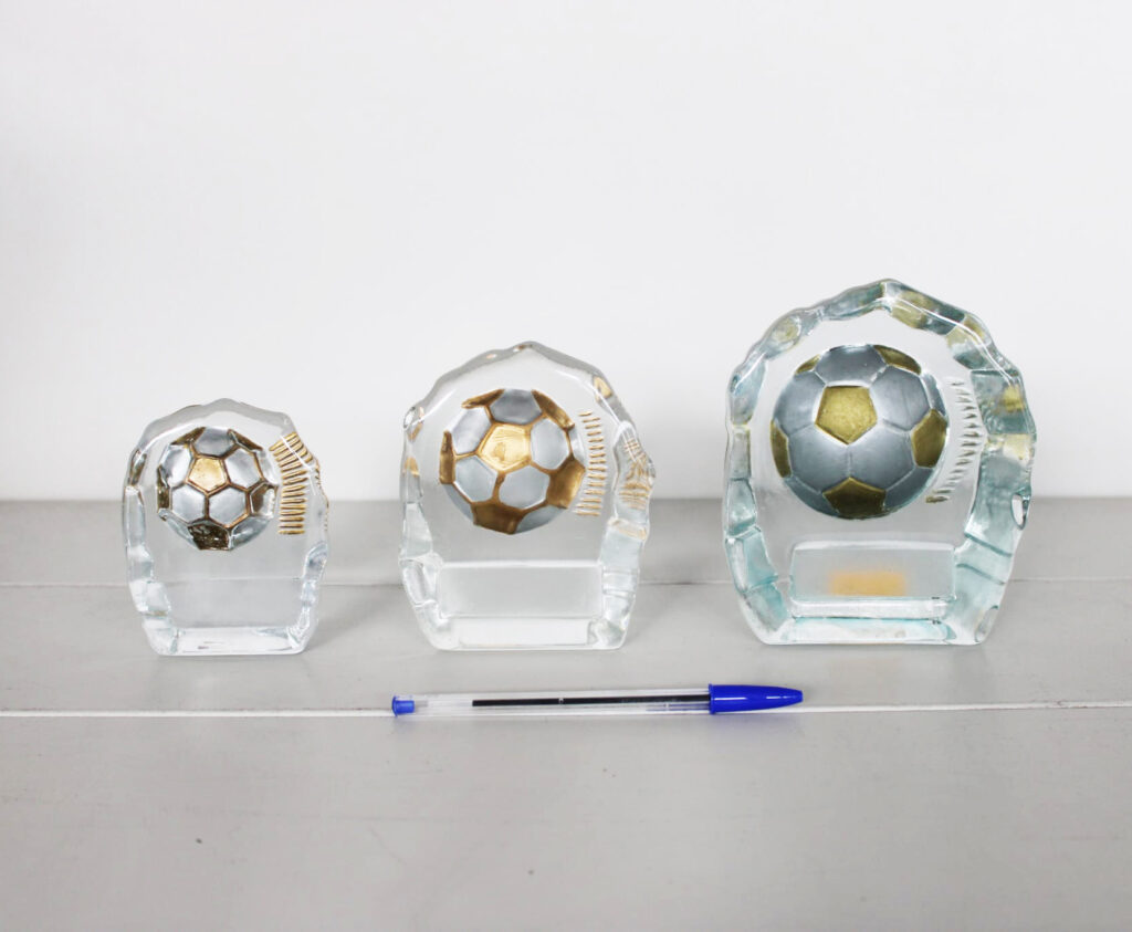Trofeo calcio in vetro occasione