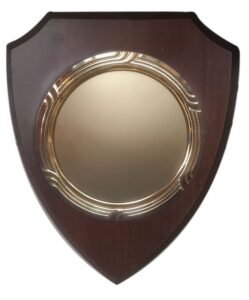 Crest in legno cm 25 h con targa tonda all.