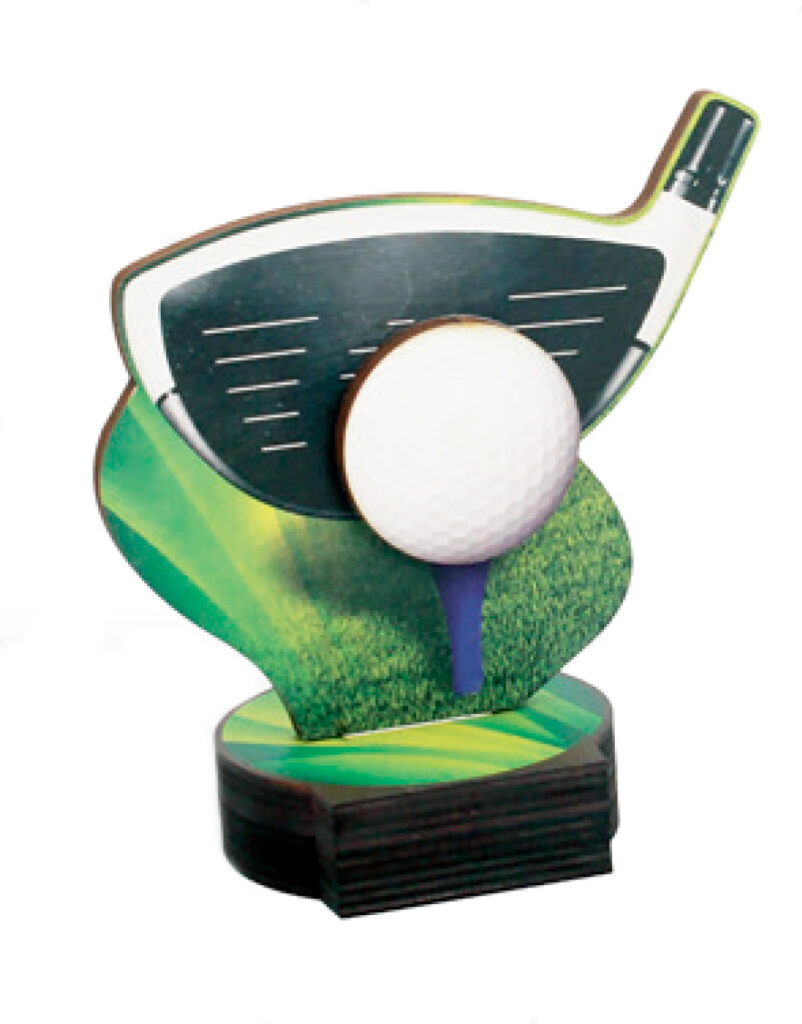 Trofei golf personalizzabili con targhetta
