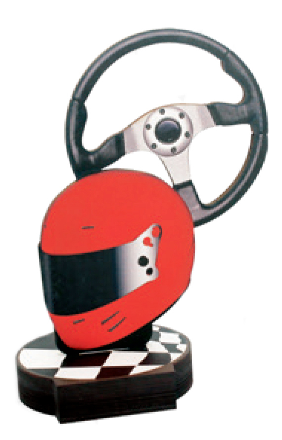 Trofei motor automobilismo personalizzabili con targhetta