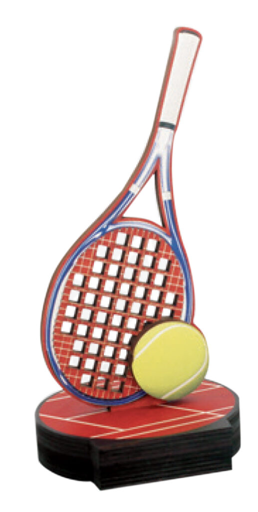 Trofei tennis personalizzabili con targhetta